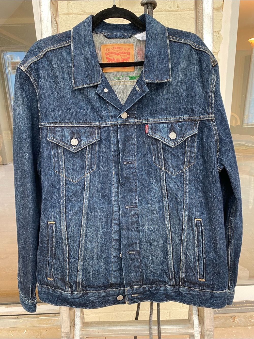 Customized LEVI’S Jean Jacket L - Picture 3 of 10